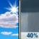 Sunday: Mostly Sunny then Chance Rain Showers